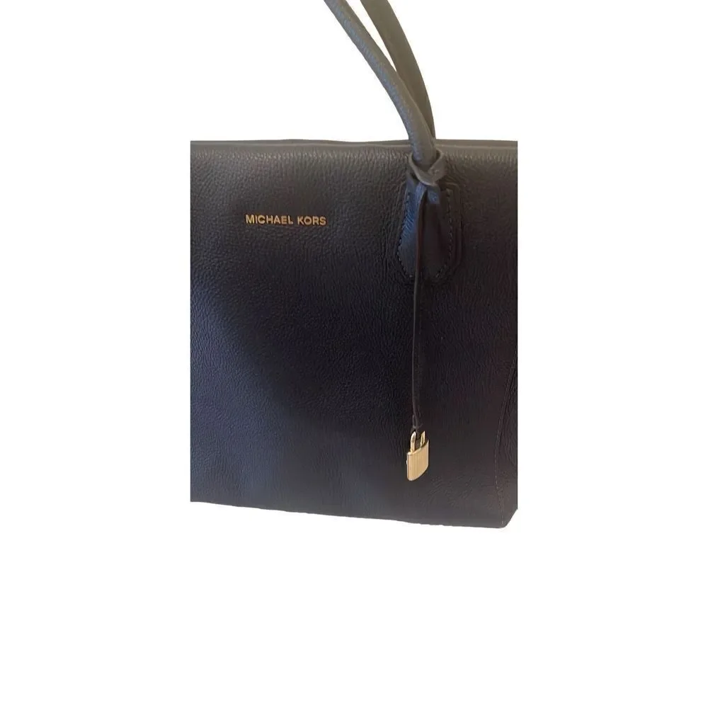 Michael Kors Womens Admiral Leather Studio Mercer Satchel Tote Crossbody Bag